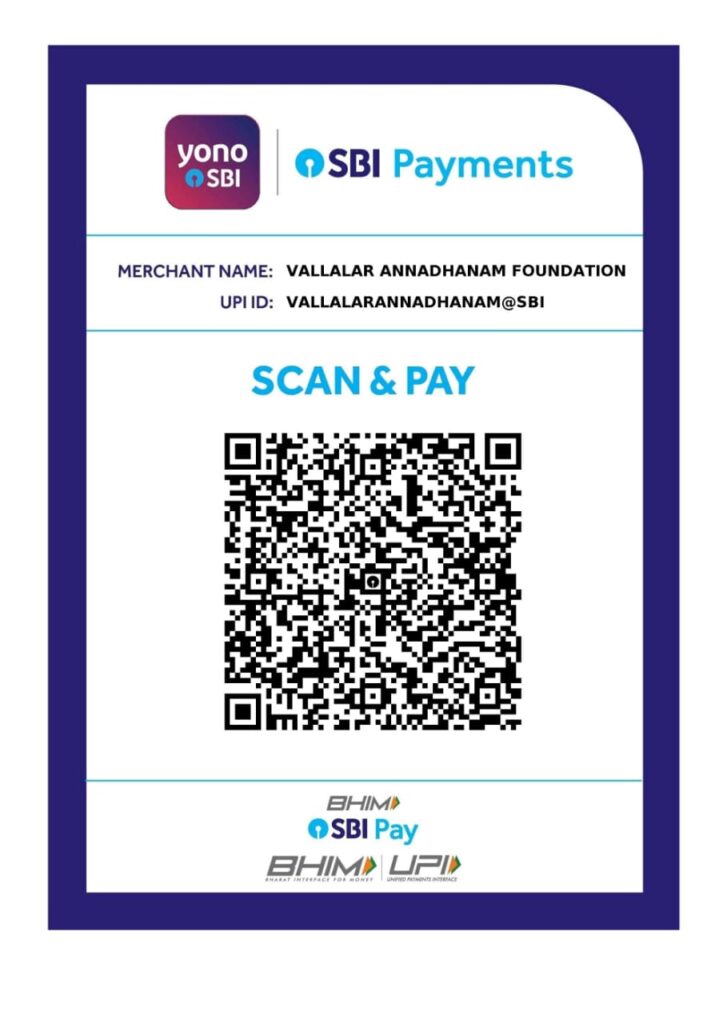 Scan and Pay details supplied by the foundation